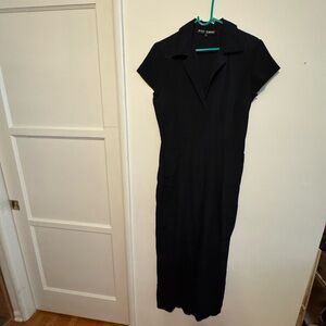 Vintage 90s Betsy Johnson Black Short Sleeve jumpsuit